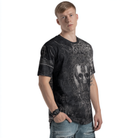 STS260117 100% Polyester 180GSM Adult T-shirt with Digital Black & White Print
