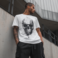 STS251258 100% Polyester 180GSM Adult T-shirt with Pirates & Skull print