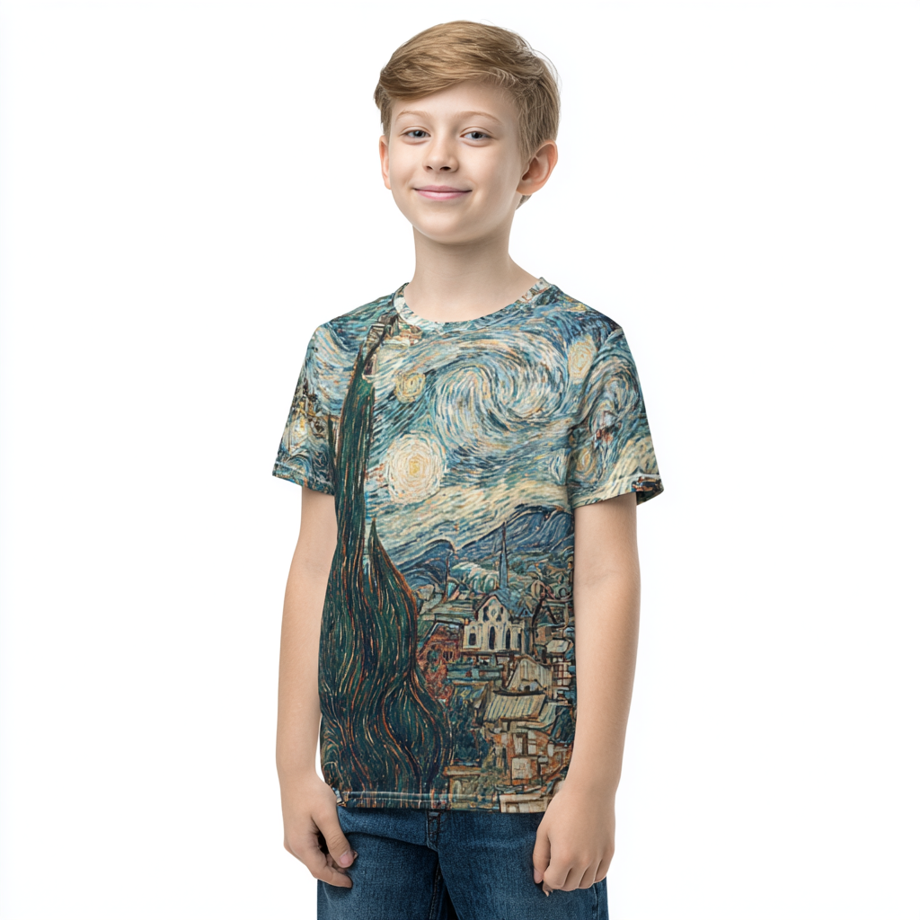 KTS260103 100% Polyester 180GSM Kid's T-shirt with Digital Print