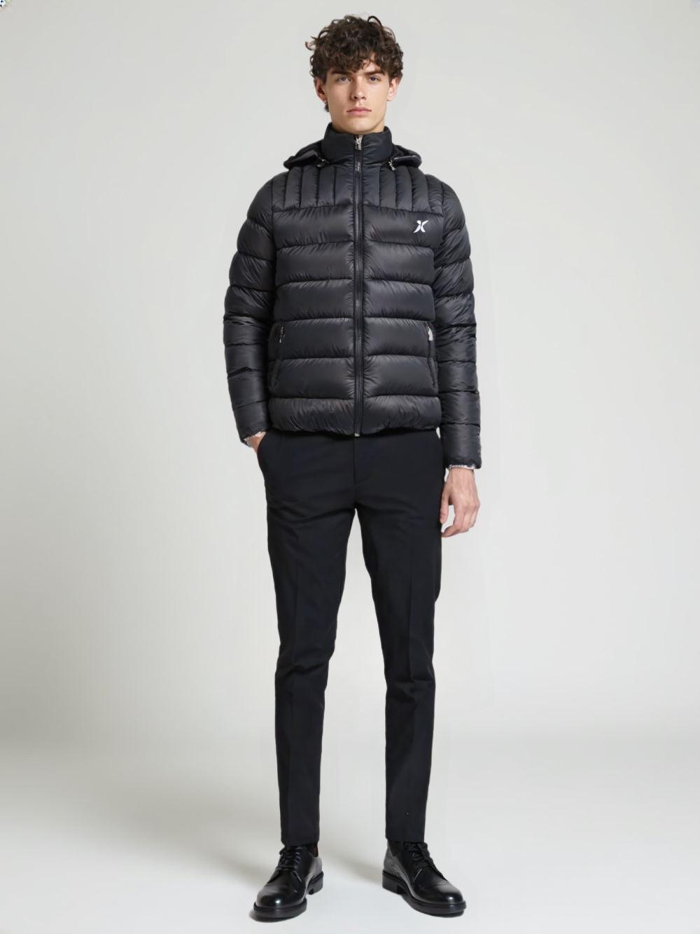 Men’s Foam Padded Jacket MPJ250706 – 20D Nylon Shell, Soft Polyester Fur Lining, Hand-Filled Synthetic Cotton