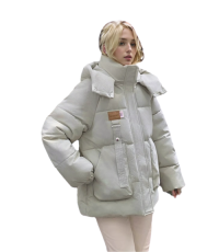 WPJ250402 Textured Nylon Womens Padded Jacket