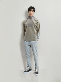 SWT250404 Polar Fleece trims with 50d Polyester Mens Classic Sweatshirt