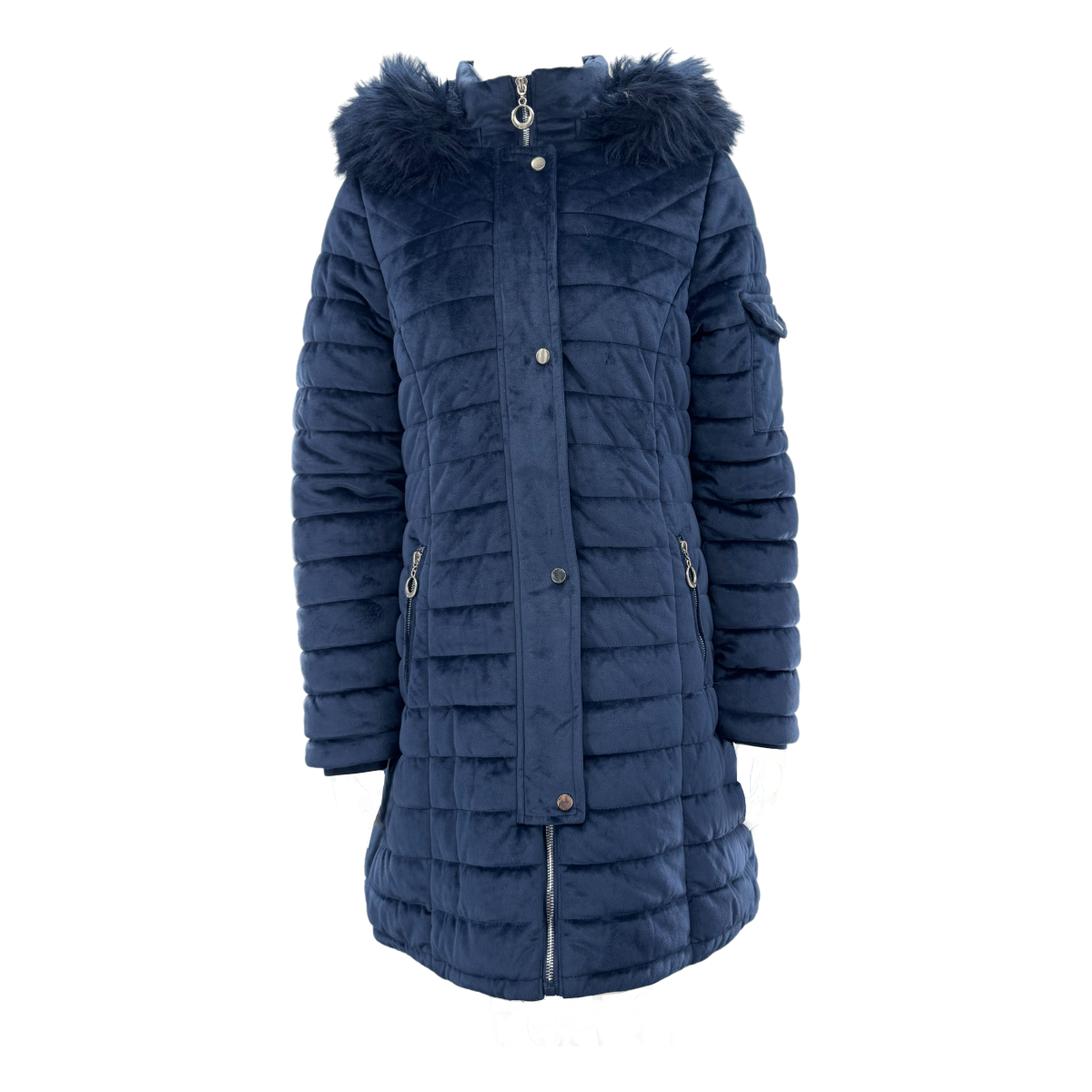 Women’s Foam Padded Jacket WPJ250704 – 220g Fur Shell, Soft Fur Lining, 210T Sleeves, 140g Synthetic Cotton