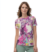 STS260182 100% Polyester 180GSM Adult T-shirt Bright Color Print