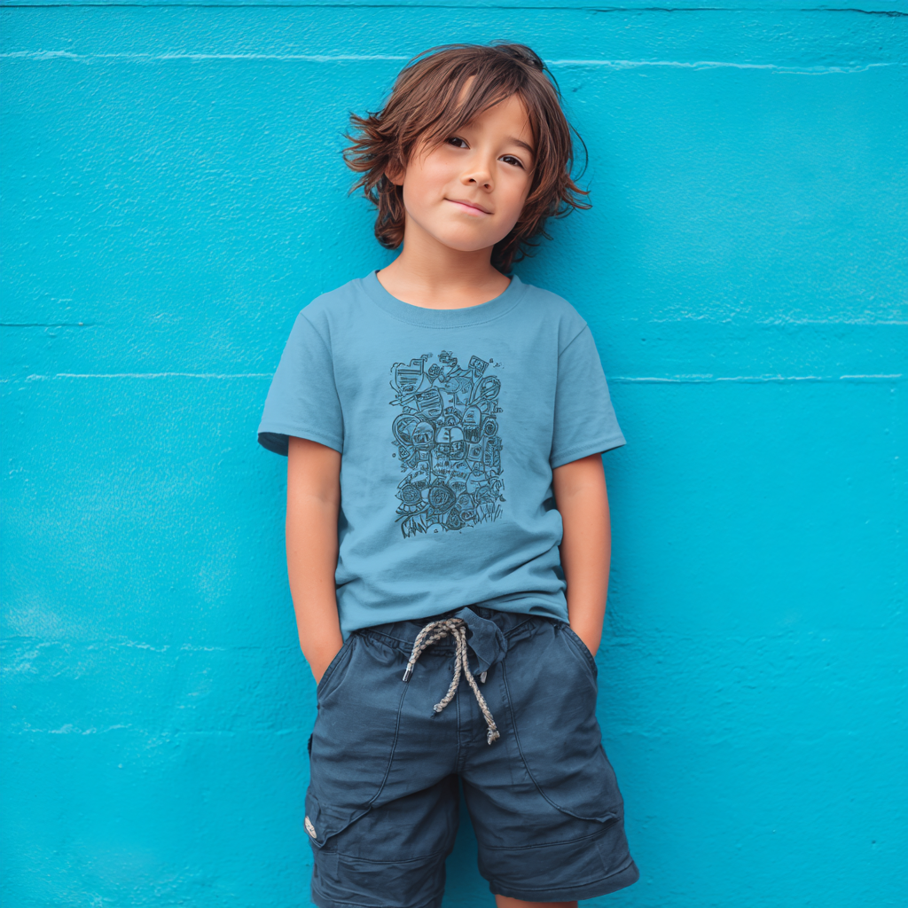 KTS260112 100% Polyester 180GSM Kid's T-shirt with Regular Print