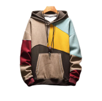 HOD250403 Mens 100% Polyester Multi Color-patch-up Hoodie