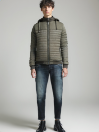 Men’s Foam Padded Jacket MPJ250714 – 50D Polyester Shell, Fur Lining, 210T Sleeve Lining, 180g Synthetic Cotton