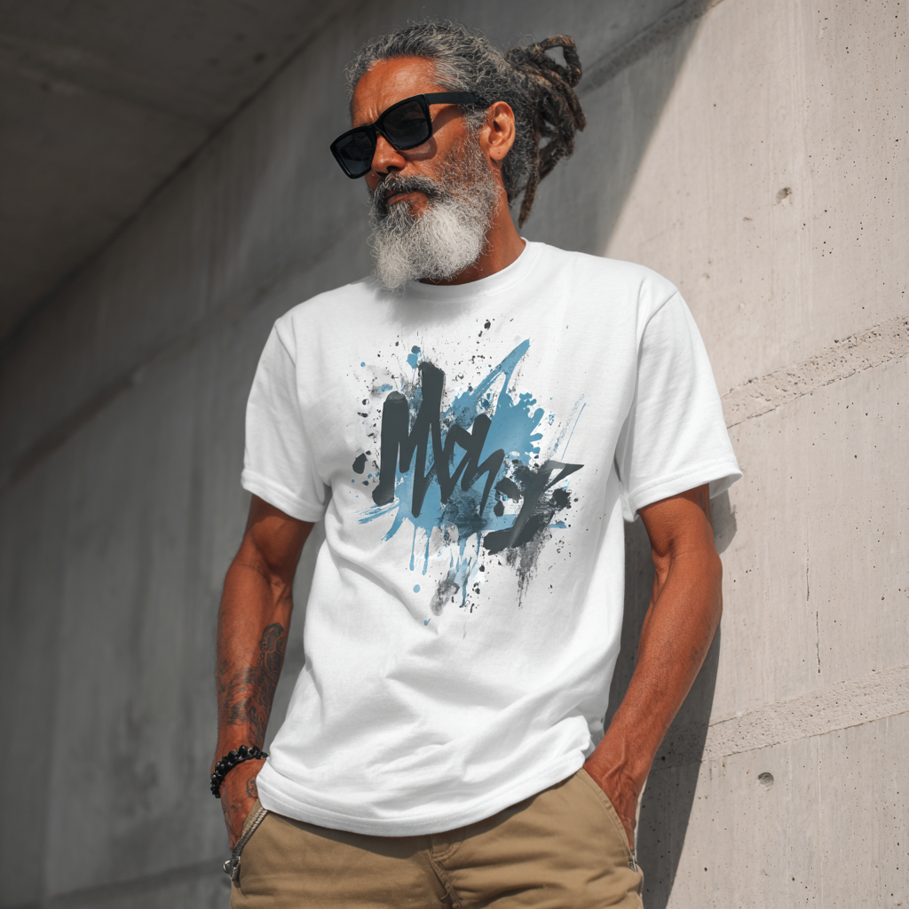 STS251225 100% Polyester 180GSM Adult T-shirt with Graffiti print