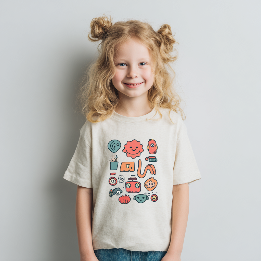 KTS260117 100% Polyester 180GSM Kid's T-shirt with Regular Print