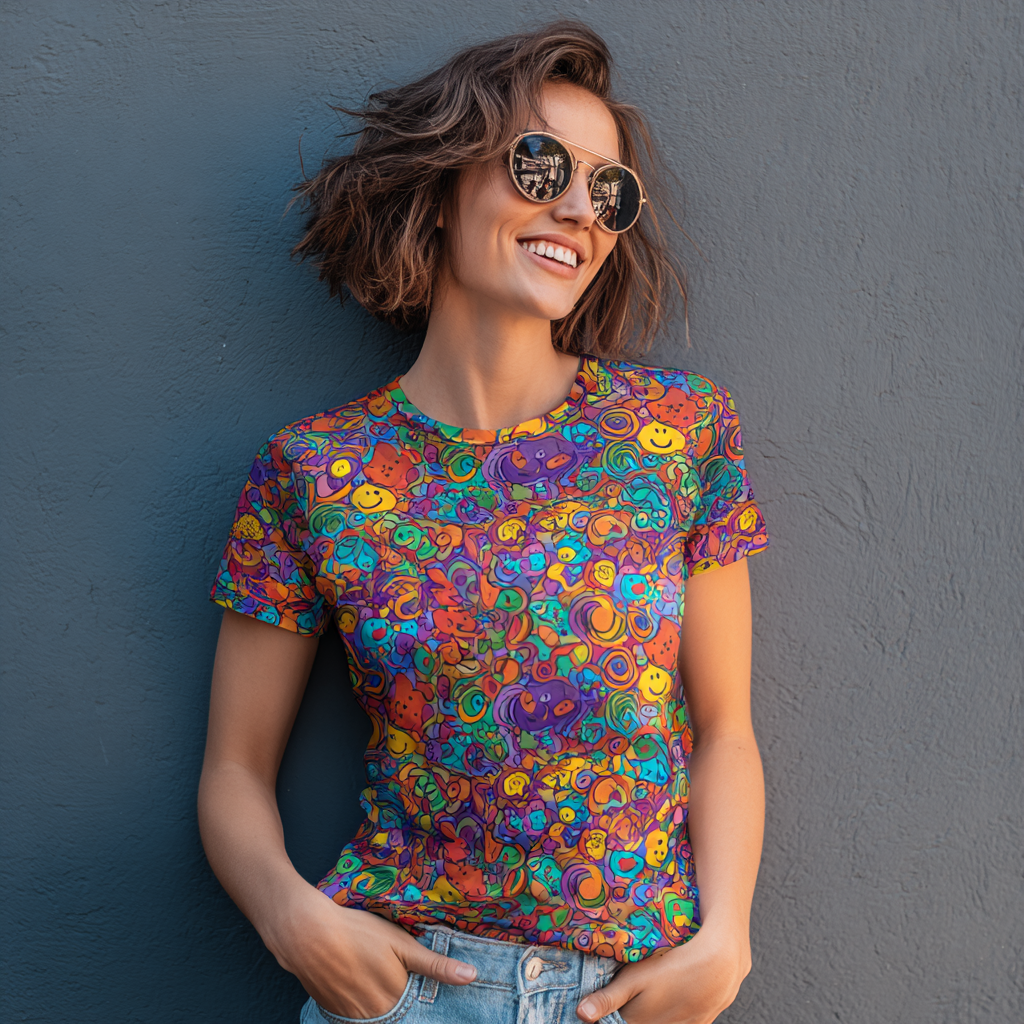 STS260179 100% Polyester 180GSM Adult T-shirt Bright Color Print