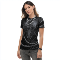 STS260109 100% Polyester 180GSM Adult T-shirt with Digital Black & White Print