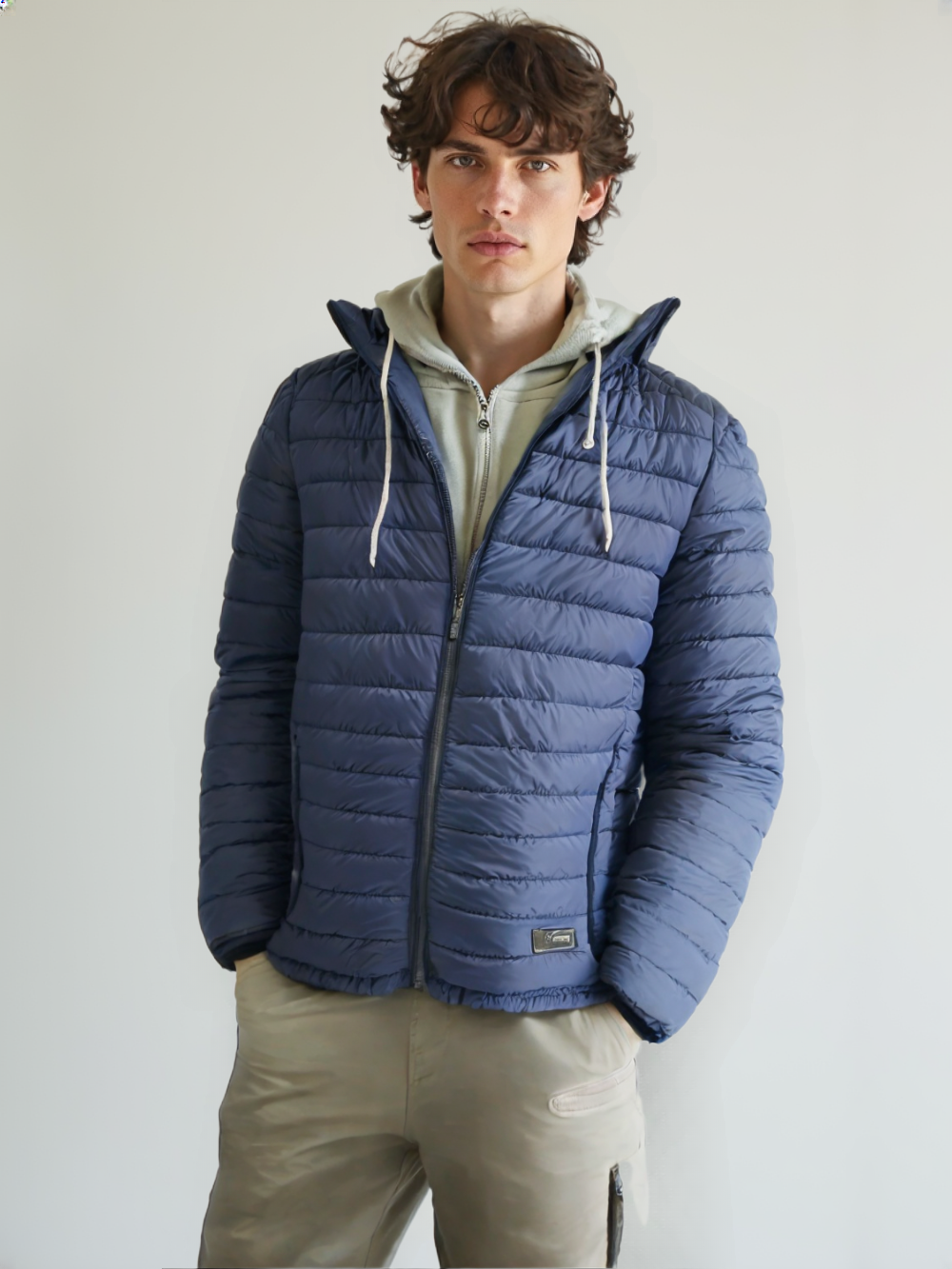 Men’s Foam Padded Jacket MPJ250711 – 20D Nylon Shell, 210T Lining, 180g Synthetic Cotton Insulation