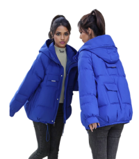 WPJ250403 100% Polyester Womens Multi Asymetrical Pockets Padded Jacket