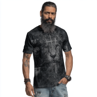 STS260121 100% Polyester 180GSM Adult T-shirt with Digital Black & White Print